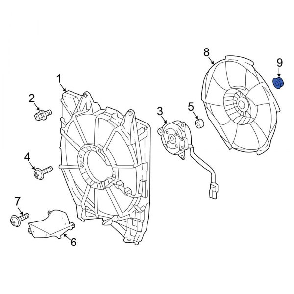 A/C Condenser Fan Blade Nut