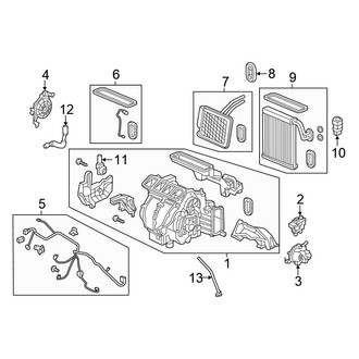 Honda OE - Air Conditioner & Heater - Evaporator & Heater Components