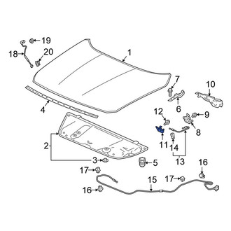 Honda OE - Front Hood Safety Catch