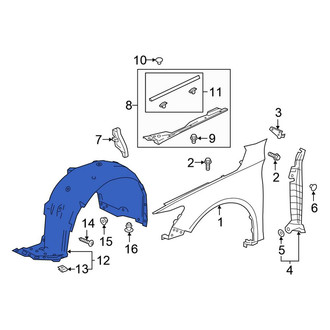 Honda OE - Front Left Fender Splash Shield