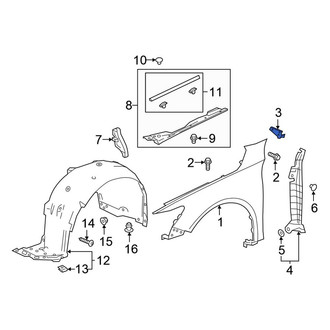 Honda OE - Right Fender Bracket