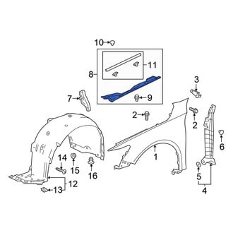 Honda OE - Front Left Fender Filler Panel