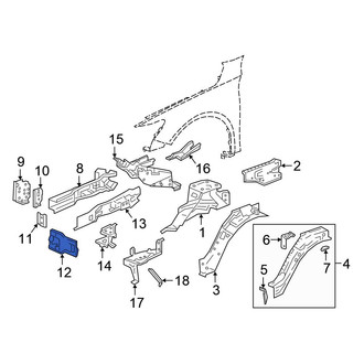 Honda OE - Front Right Bumper Impact Bar Bracket