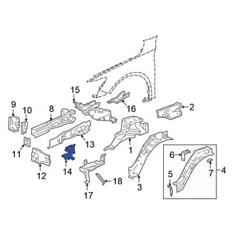 Honda OE - Front Left Frame Stiffener
