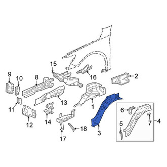 Honda OE - Front Right Fender Apron Reinforcement