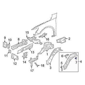 Honda OE - Rear Fender Rail Bracket