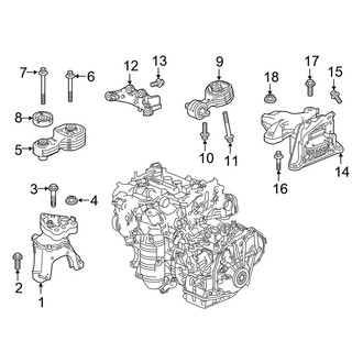 Honda OE - Engine / Transaxle - Engine & Transmission Mounting (1.5L Automatic CVT Tr)