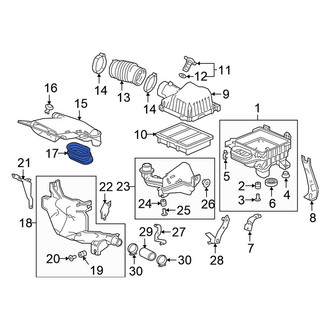 Honda OE - Front Lower Engine Air Intake Hose