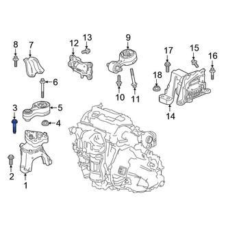 Honda OE - Front Engine Mount Bolt