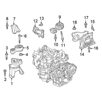 Honda OE - Engine / Transaxle - Engine & Transmission Mounting (2.0L Automatic Tr)
