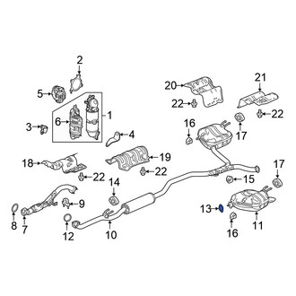 Honda OE - Rear Exhaust Muffler Gasket