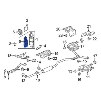 Honda OE - Lower Catalytic Converter Heat Shield