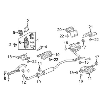 Honda OE - Exhaust System - Exhaust Components (2.0L)