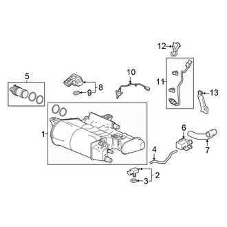 Honda OE - Emission System - Emission Components (Vapor Canister & Sensors), (EX-L / Sport / Touring 2.0L)