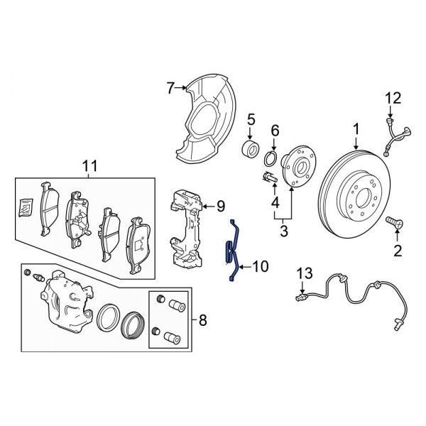 Disc Brake Anti-Rattle Clip