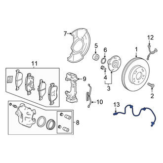 Honda OE - Front Left ABS Wheel Speed Sensor
