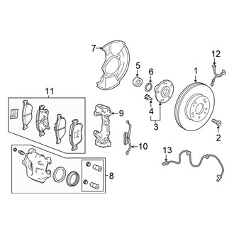 Honda OE - Front Suspension - Brake Components