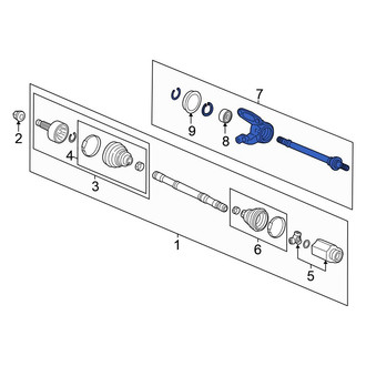 Honda OE - Front CV Intermediate Shaft