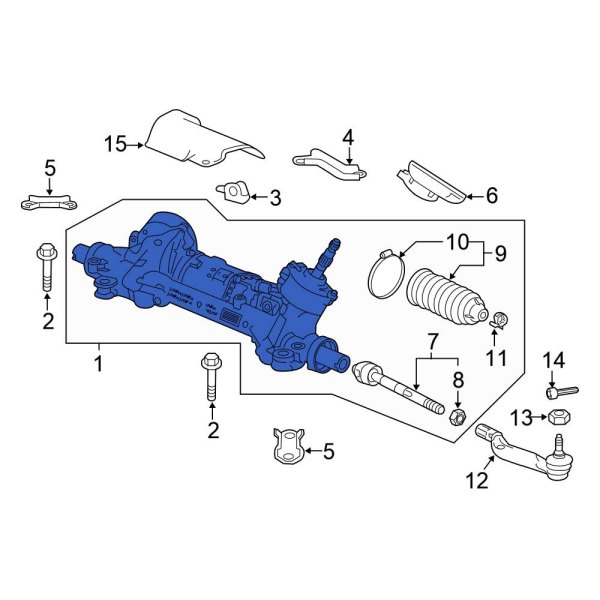Honda OE 53621TVCA41 Rack and Pinion Assembly