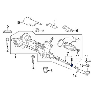 Honda OE - Inner Steering Tie Rod Nut