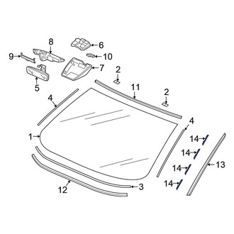 Honda OE - Windshield Molding Clip