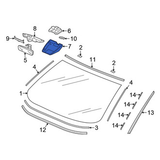 Honda OE - Front Interior Rear View Mirror Cover