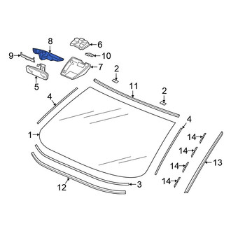 Honda OE - Front Interior Rear View Mirror Cover