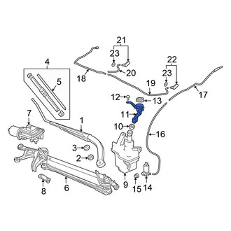 Honda OE - Front Washer Fluid Reservoir Filler Pipe