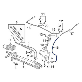 Honda OE - Front Windshield Washer Hose