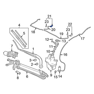 Honda OE - Front Right Windshield Washer Nozzle