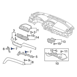 Honda OE - Instrument Panel Trim Panel Clip