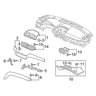 Honda OE - Instrument Panel Components (Passenger Side)