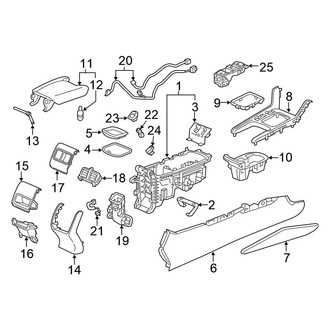 Honda OE - Center Console (Manual Top), (Standard Tr)