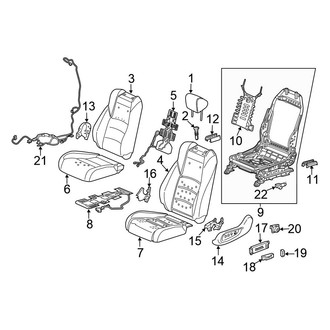 Honda OE - Seats & Tracks - Driver Seat Components (W/O Ventilated, With Power)