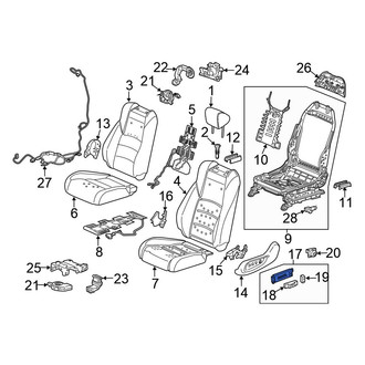 Honda OE - Front Left Power Seat Switch