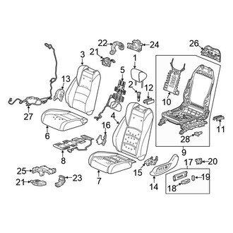 Honda OE - Seats & Tracks - Driver Seat Components (With Power, With Ventilated)