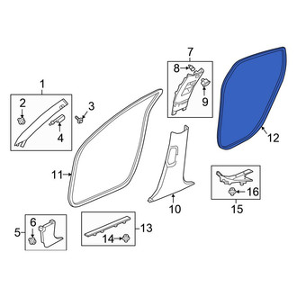 Honda OE - Rear Right Inner Door Seal