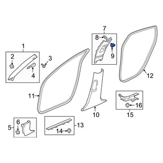 Honda OE - Body B-Pillar Trim Panel Cap