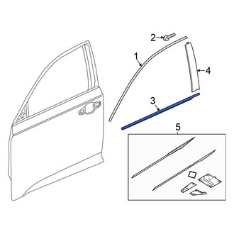 Honda OE - Front Left Door Belt Molding