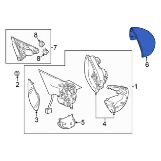 Honda OE - Front Left Upper Door Mirror Cover