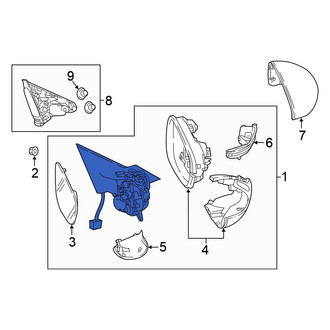 Honda OE - Front Right Door Mirror