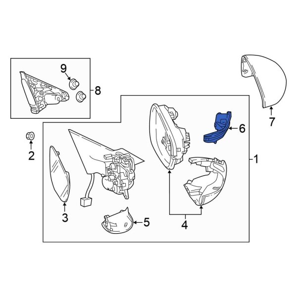 Honda OE 34350TVAA01 Front Left Turn Signal Light Assembly