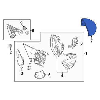 Honda OE - Front Left Upper Door Mirror Cover