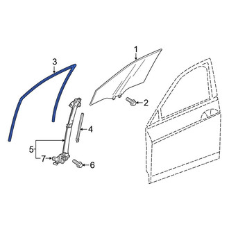 Honda OE - Front Left Window Channel