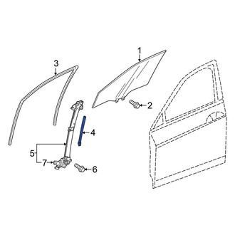 Honda OE - Front Left Window Regulator Guide