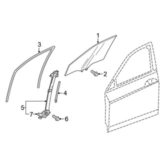 Honda OE - Front Door - Glass & Hardware