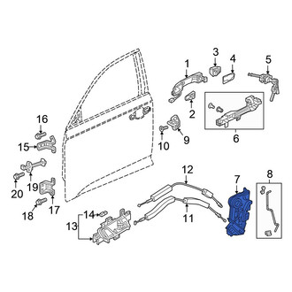Honda OE - Front Left Door Latch Assembly