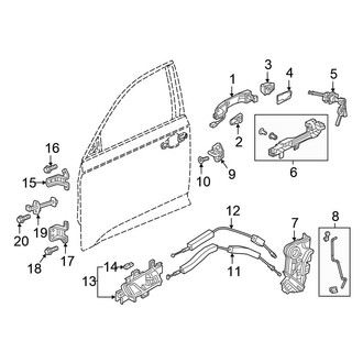 Honda OE - Front Door - Lock & Hardware