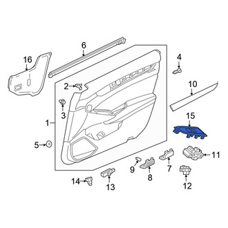 Honda OE - Front Left Door Window Switch Bezel