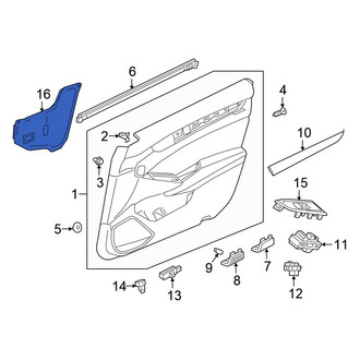 Honda OE - Front Left Door Water Deflector